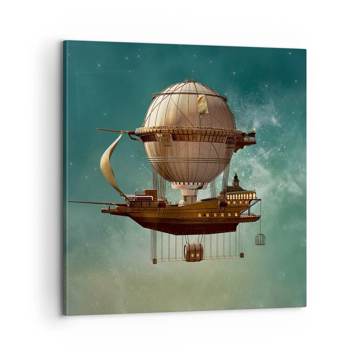 Tablou pe pânză - Jules Verne vă transmite salutări - 60x60 cm