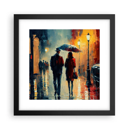 Poster în ramă neagră - Poveste de dragoste urbană - 30x30 cm