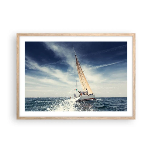 Poster în ramă de stejar deschis - Nu ne vor prinde din urmă! - 70x50 cm