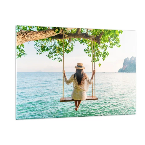 Tablou pe sticlă - Viața este frumoasă - 120x80 cm