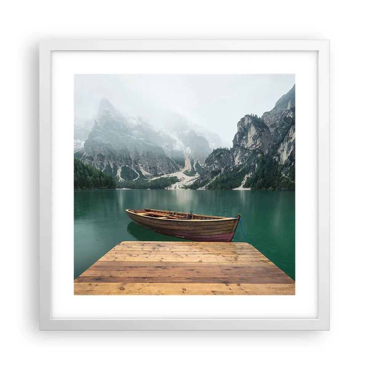 Poster în ramă albă - Și frunțile mândre - 40x40 cm