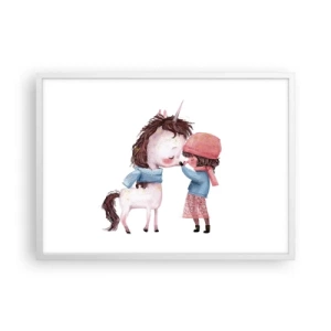 Poster în ramă albă - O poveste de iarnă - 70x50 cm