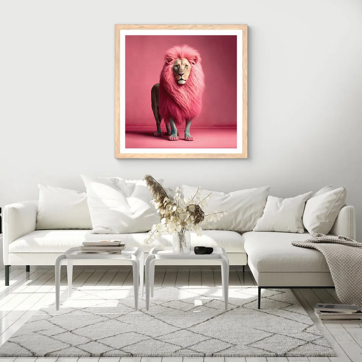 Poster în ramă de stejar deschis - Și nu-ți mai este frică - 50x50 cm