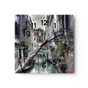 Ceas de perete - Ceas pe sticlă - Timp de secole în reverie tăcută - 30x30 cm