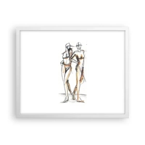 Poster în ramă albă - Un studiu de farmec - 50x40 cm