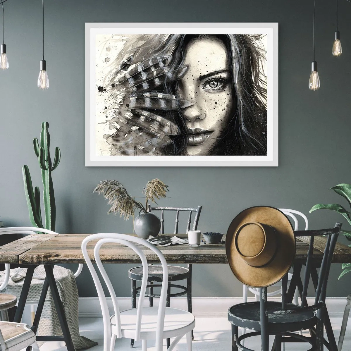 Poster în ramă albă - Frumusețe sălbatică - 40x30 cm