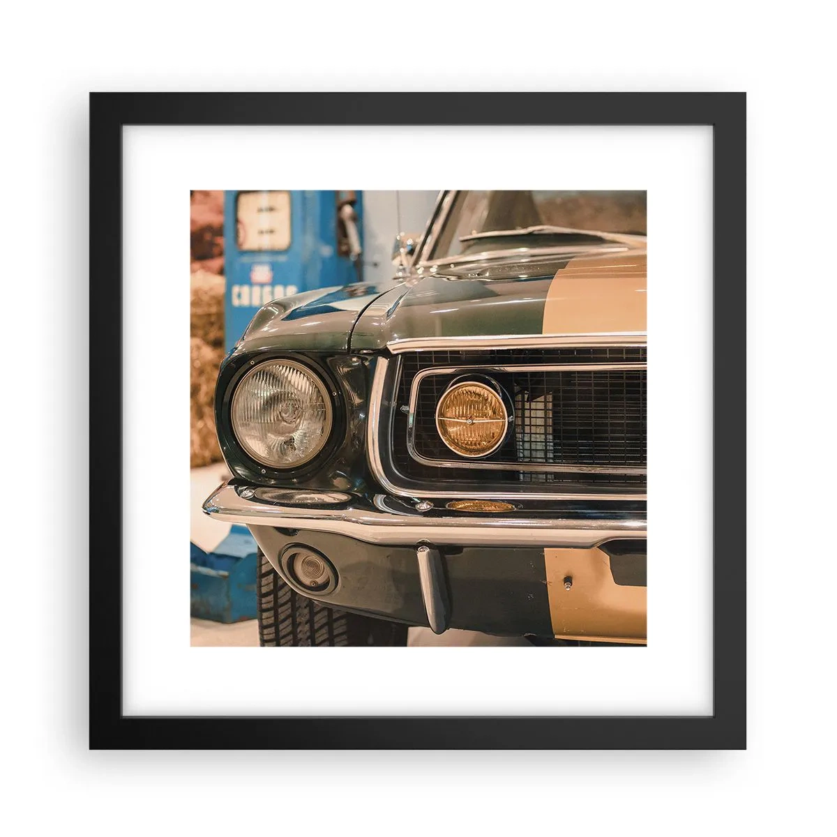 Poster în ramă neagră - Întâlnire cu o legendă - 30x30 cm