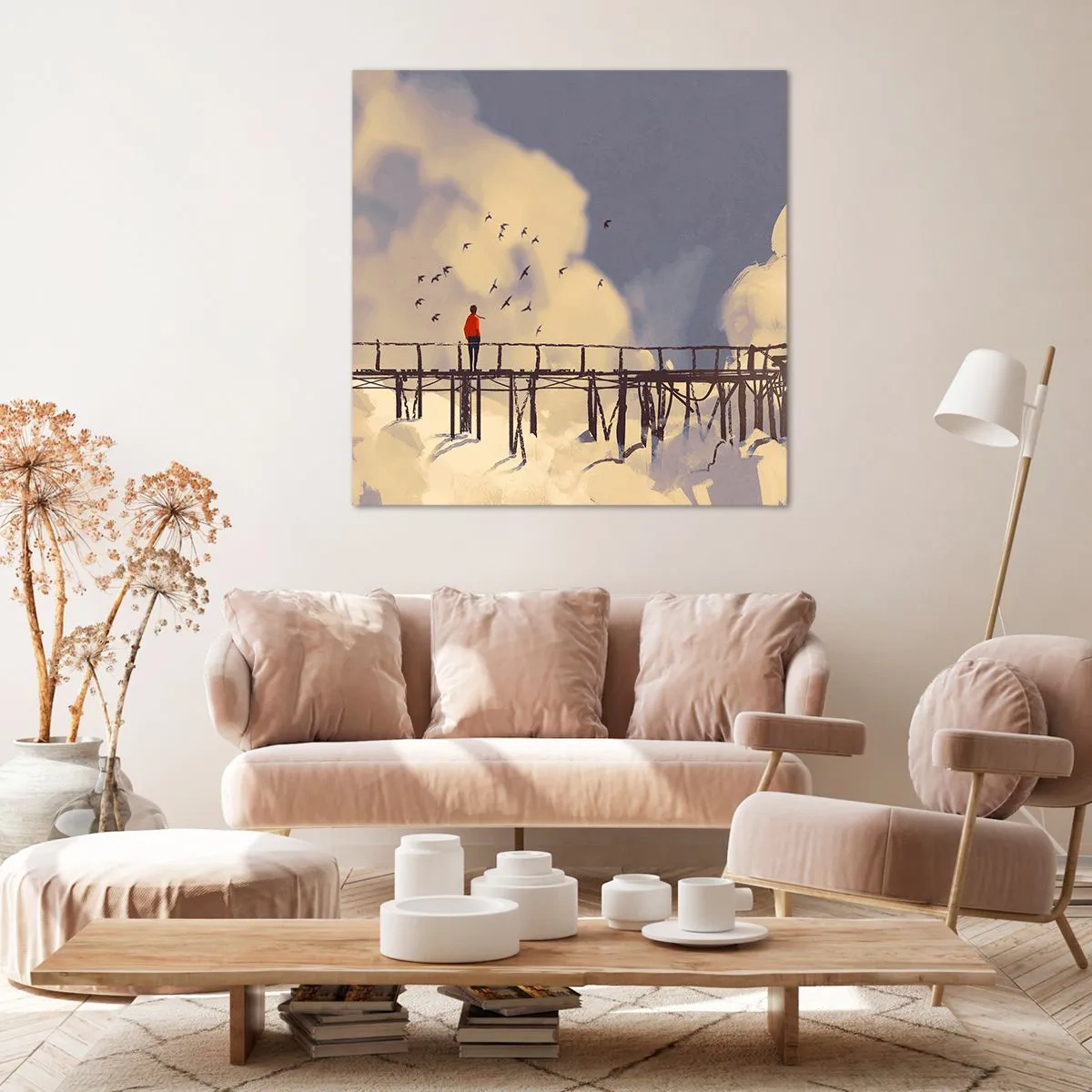 Tablou pe pânză - Dorință albastră - 60x60 cm