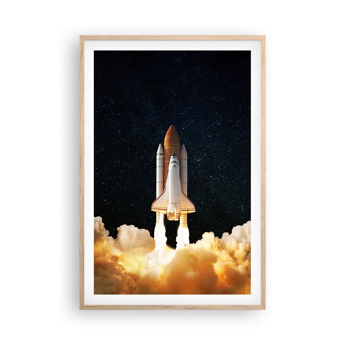 Poster în ramă de stejar deschis - Ad astra! - 61x91 cm