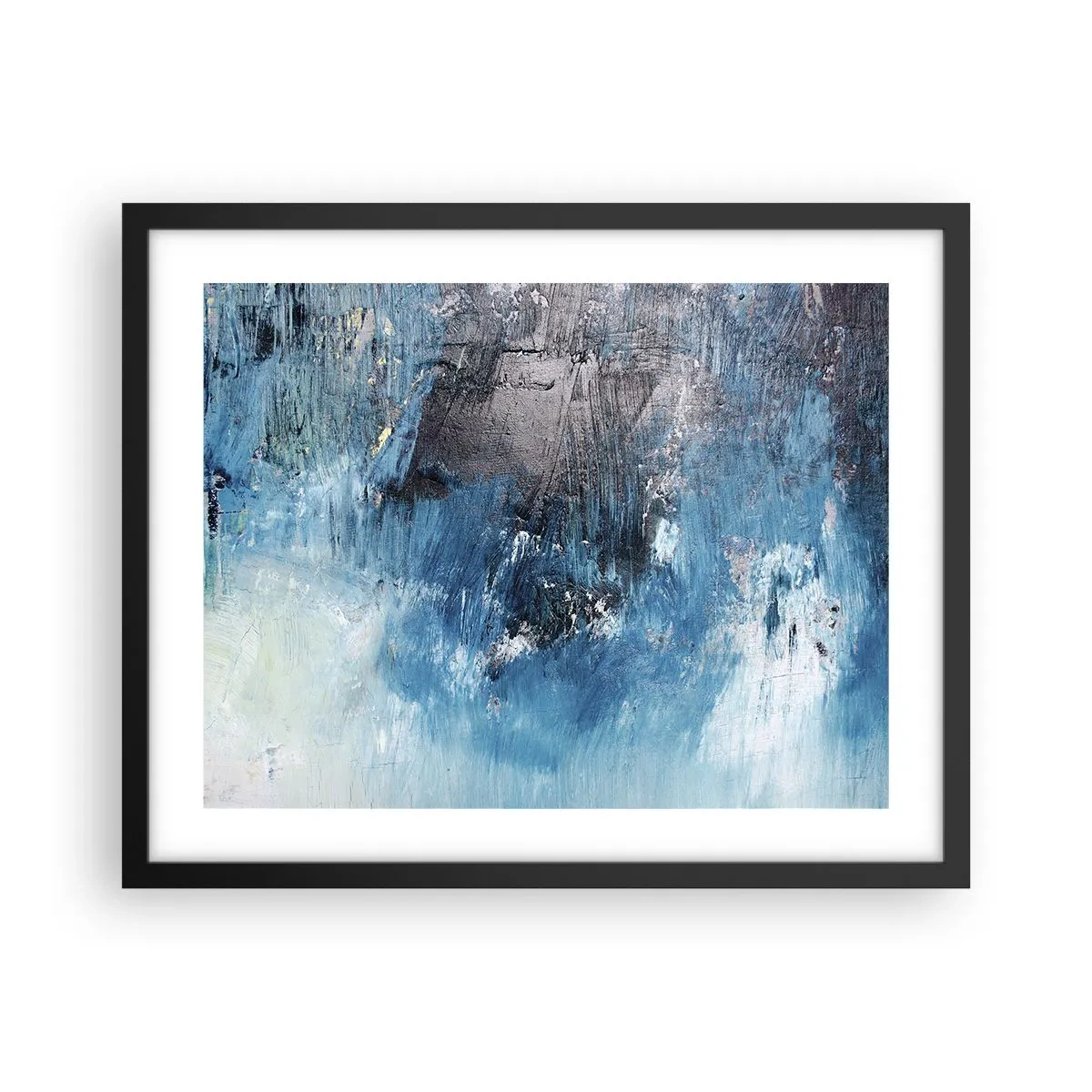 Poster în ramă neagră - Rapsodie albastră - 50x40 cm