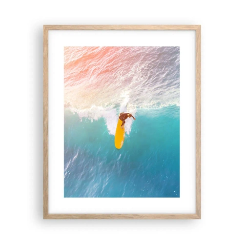 Poster în ramă de stejar deschis - Călărețul oceanului - 40x50 cm