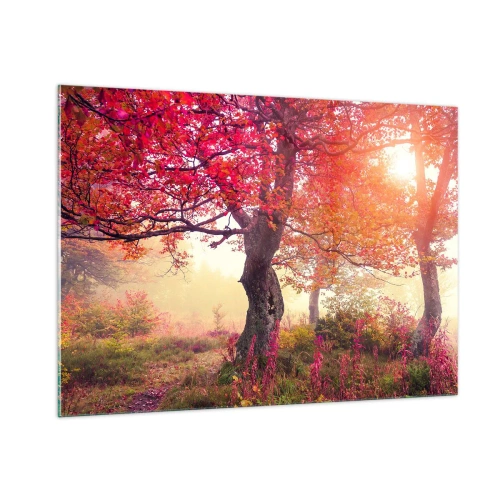 Tablou pe sticlă - O frenezie de înflorire - 100x70 cm