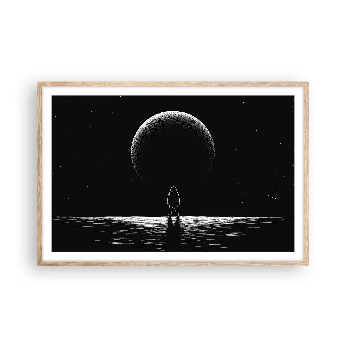 Poster în ramă de stejar deschis - Față în față - 91x61 cm