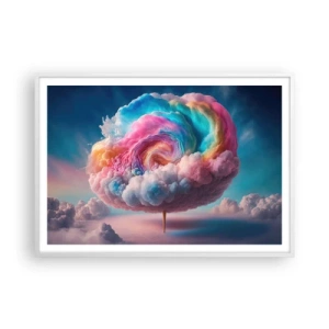 Poster în ramă albă - Visul unui parc de distracții - 100x70 cm