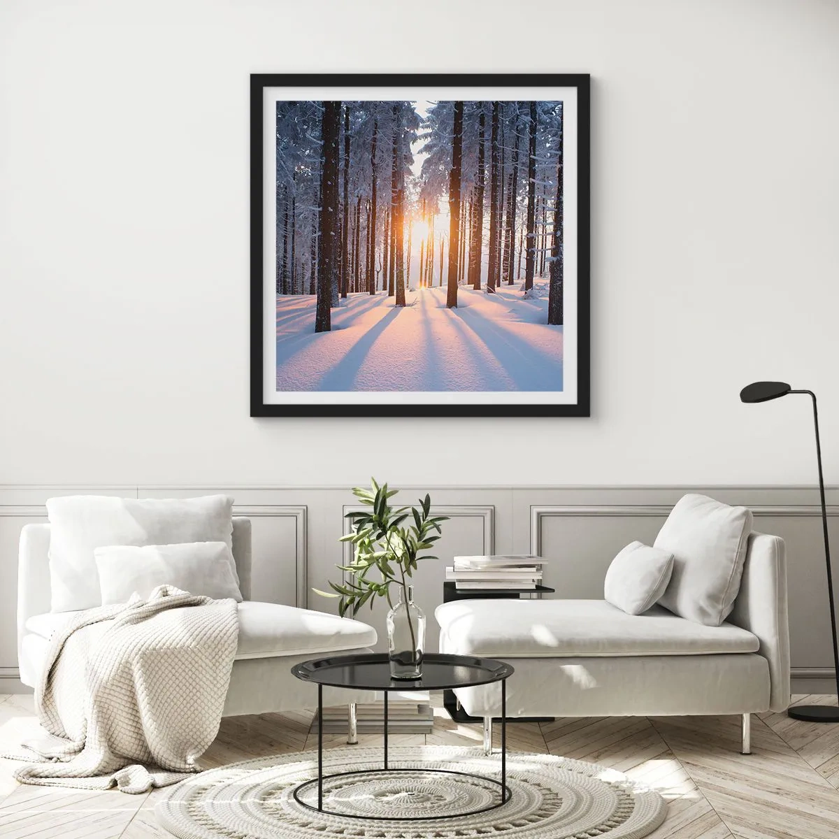 Poster în ramă neagră - În mod clar în alb și negru - 50x50 cm