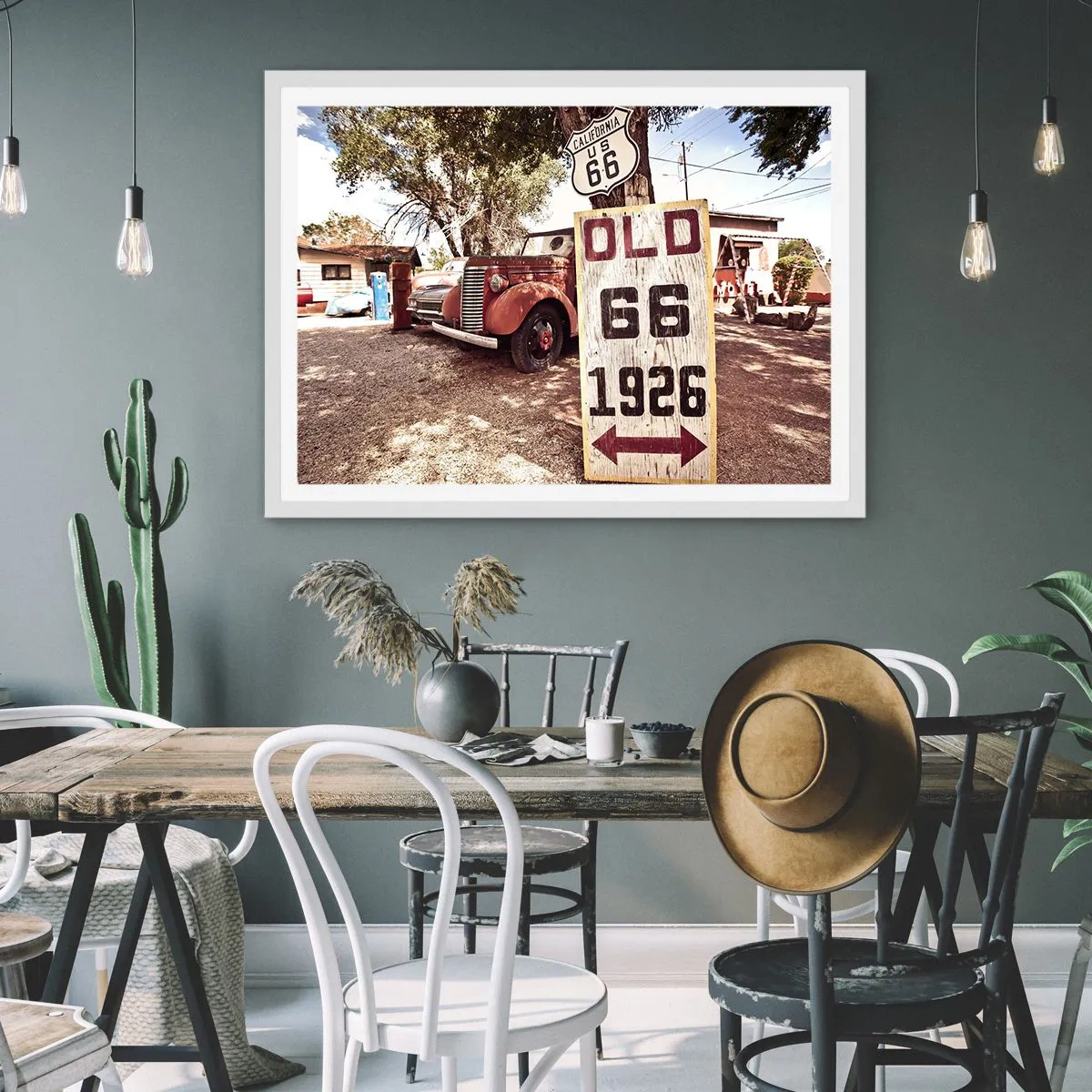 Poster în ramă albă - O legendă provincială americană - 100x70 cm