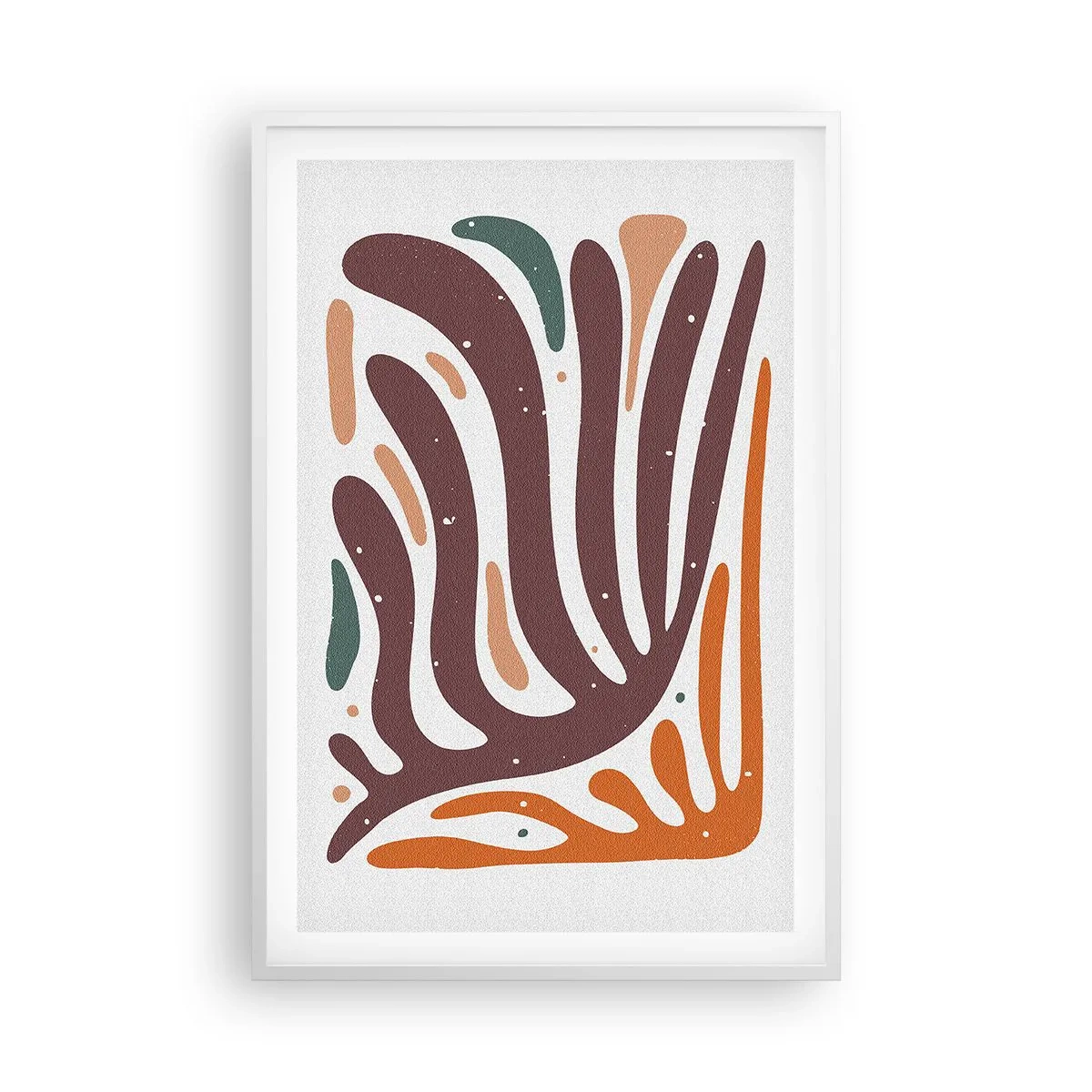 Poster în ramă albă - Compoziție organică radială - 61x91 cm