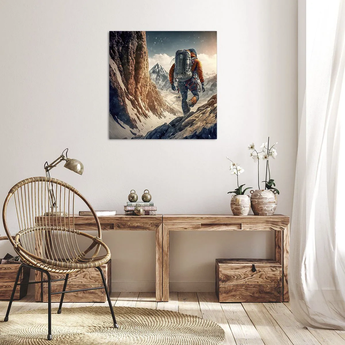 Tablou pe pânză - Războinic singuratic - 30x30 cm