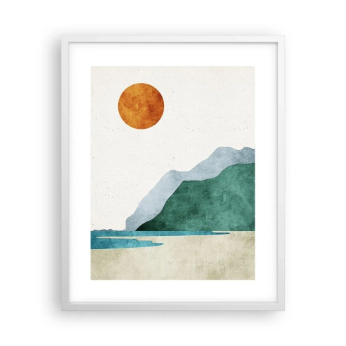 Poster în ramă albă - Peisaj așa cum ar trebui să fie - 40x50 cm