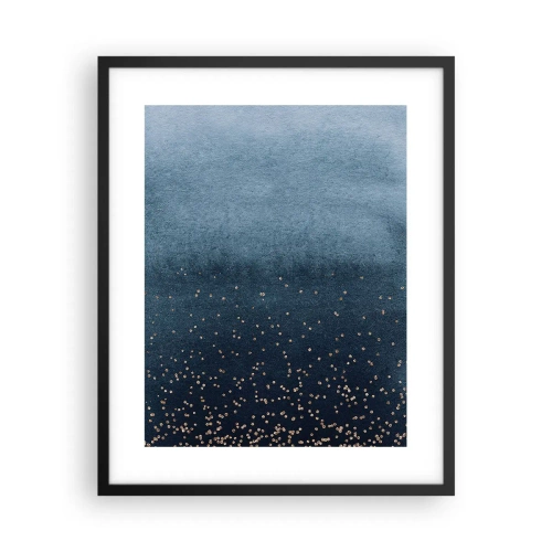 Poster în ramă neagră - Compoziție - faze albastre - 40x50 cm