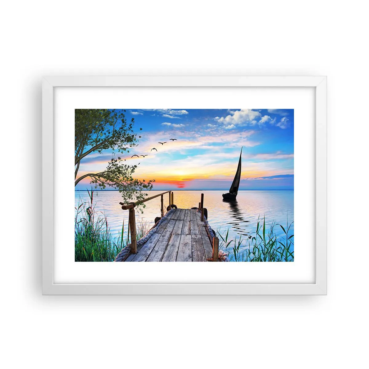 Poster în ramă albă - Bună seara - 40x30 cm