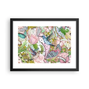 Poster în ramă neagră - Încurcat în viță de vie - 40x30 cm