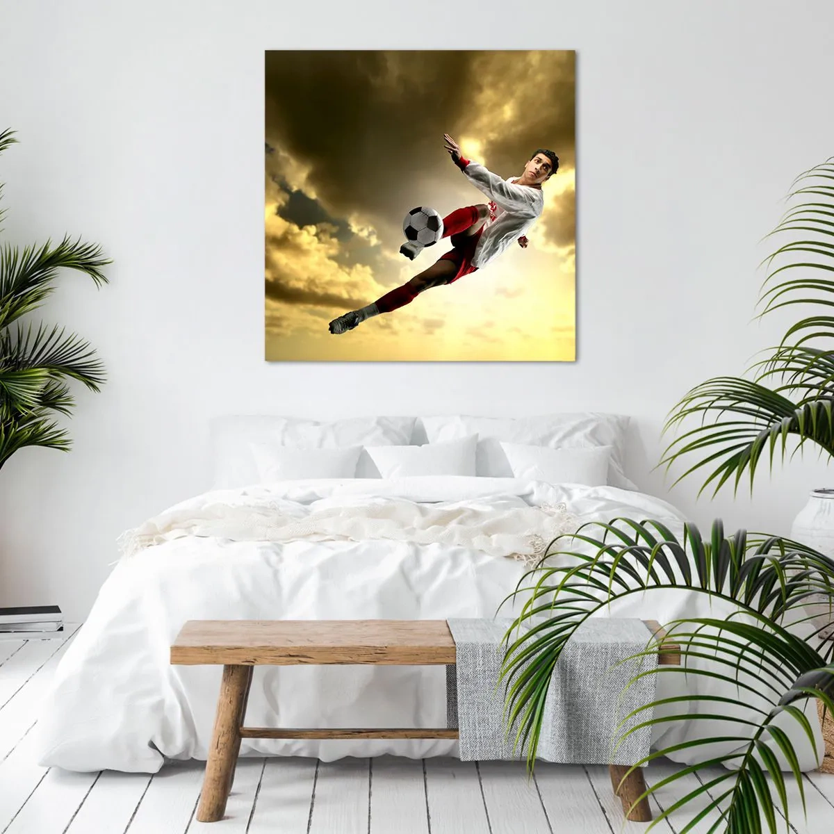 Tablou pe pânză - Cerul fotbalului - 40x40 cm