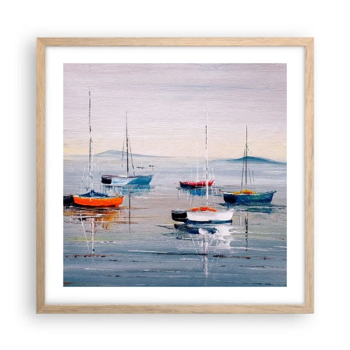 Poster în ramă de stejar deschis - O odihnă binemeritată - 50x50 cm