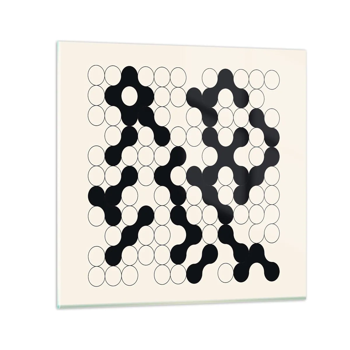 Tablou pe sticlă - Joc chinezesc - o variație - 60x60 cm