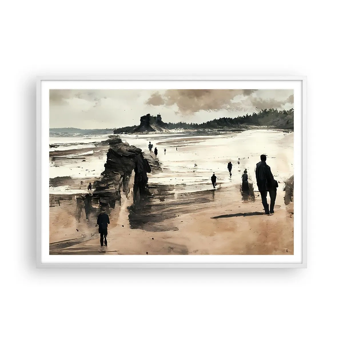 Poster în ramă albă - Reamintiți - 100x70 cm