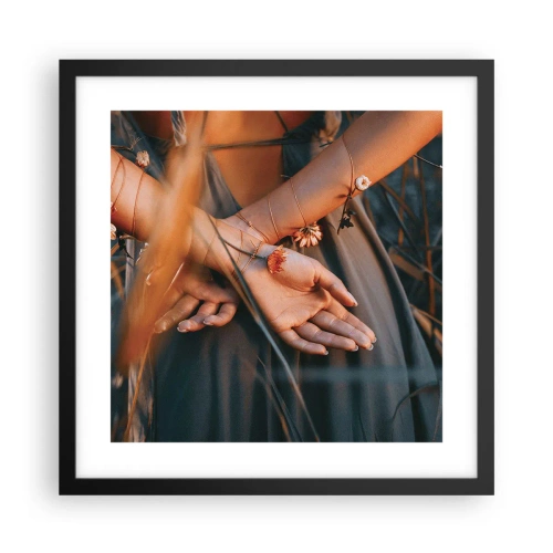 Poster în ramă neagră - Legată de natură - 40x40 cm