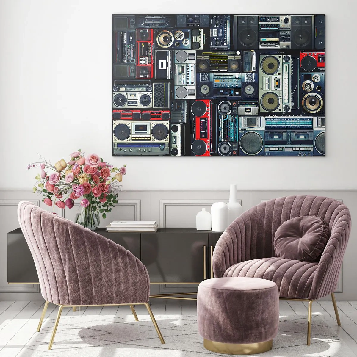 Tablou pe sticlă - Nostalgie pentru anii `80. - 120x80 cm