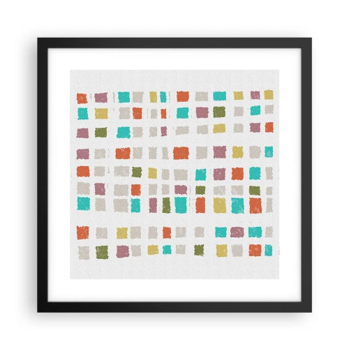 Poster în ramă neagră - Joc necunoscut - 40x40 cm