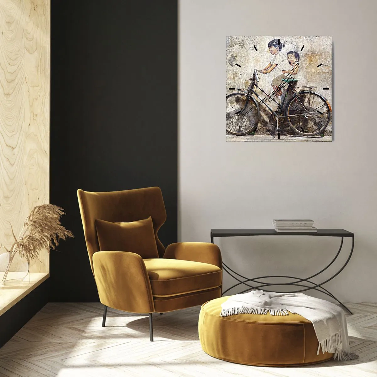 Ceas de perete - Ceas pe sticlă - Adevărat sau fals? - 40x40 cm