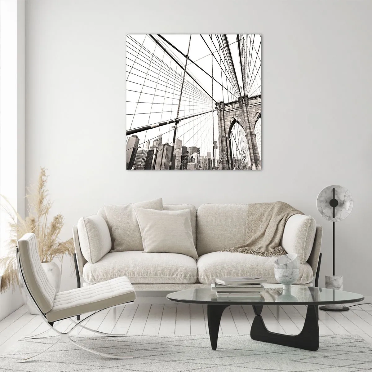 Tablou pe sticlă - Catedrala din New York - 30x30 cm
