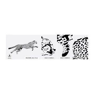 Mostră de Tapet Standard Eco - Cel mai rapid de pe Pământ - Animale, ghepard, Pisica sălbatică - 100x30 cm
