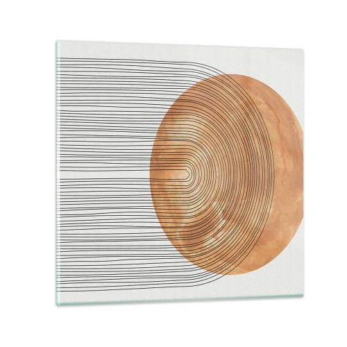 Tablou pe sticlă - Compoziția solară - 30x30 cm