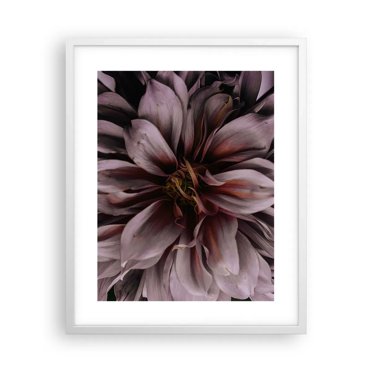 Poster în ramă albă - Inimă florală - 40x50 cm