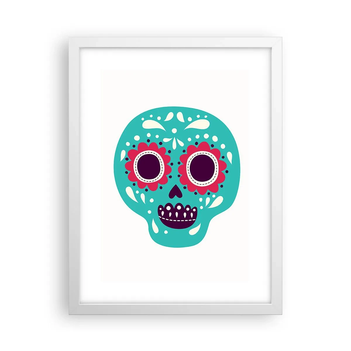 Poster în ramă albă - Viața - distracție până la moarte - 30x40 cm