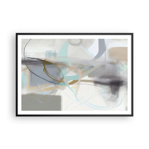 Poster în ramă neagră - Abstracție cețoasă - 100x70 cm