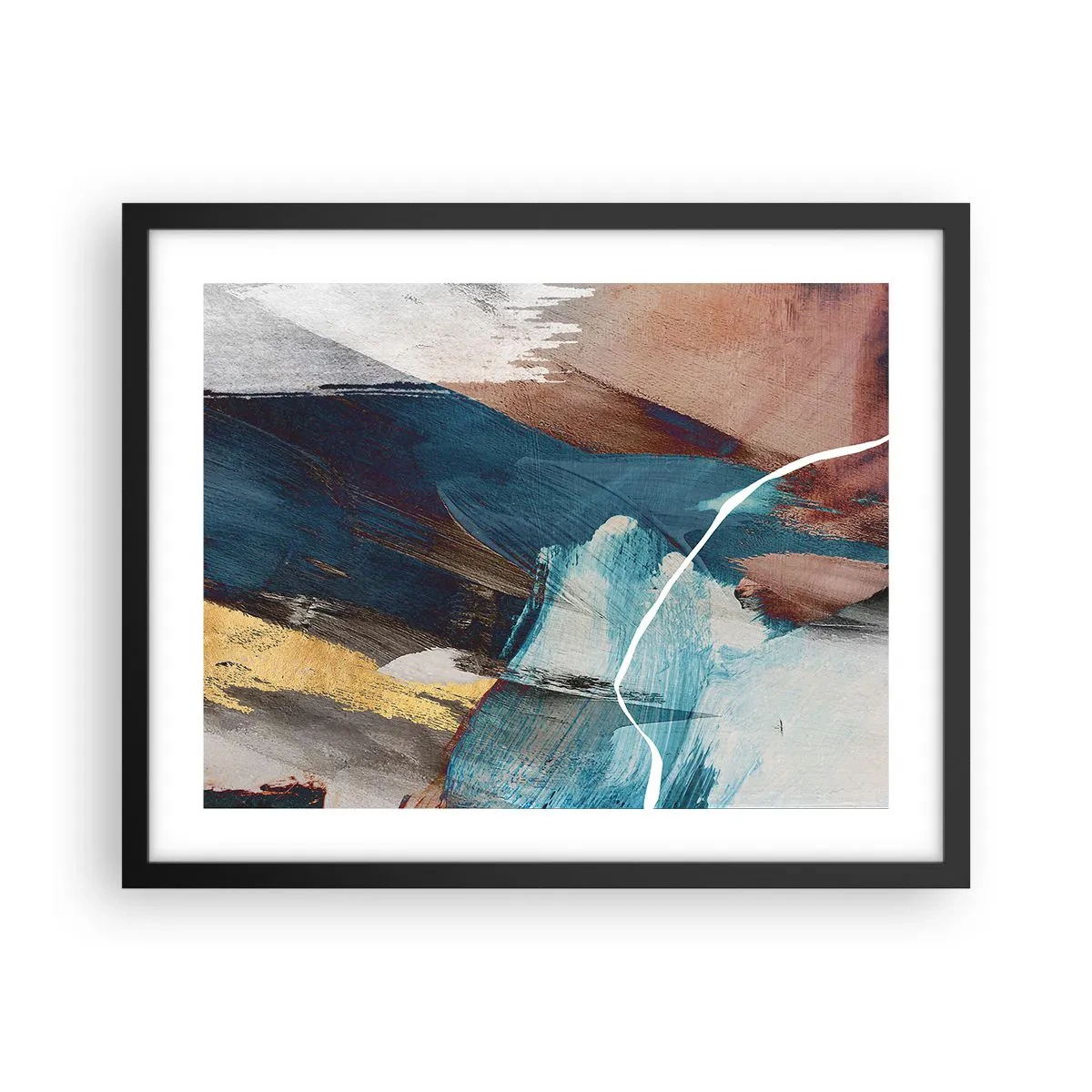 Poster în ramă neagră - Cu fler și energie - 50x40 cm