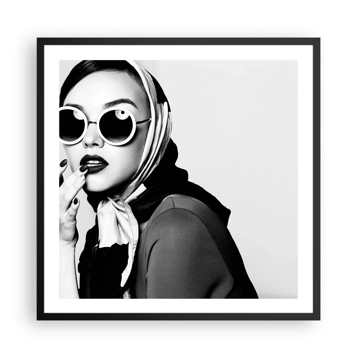 Poster în ramă neagră - Salutări din anii `60. - 60x60 cm