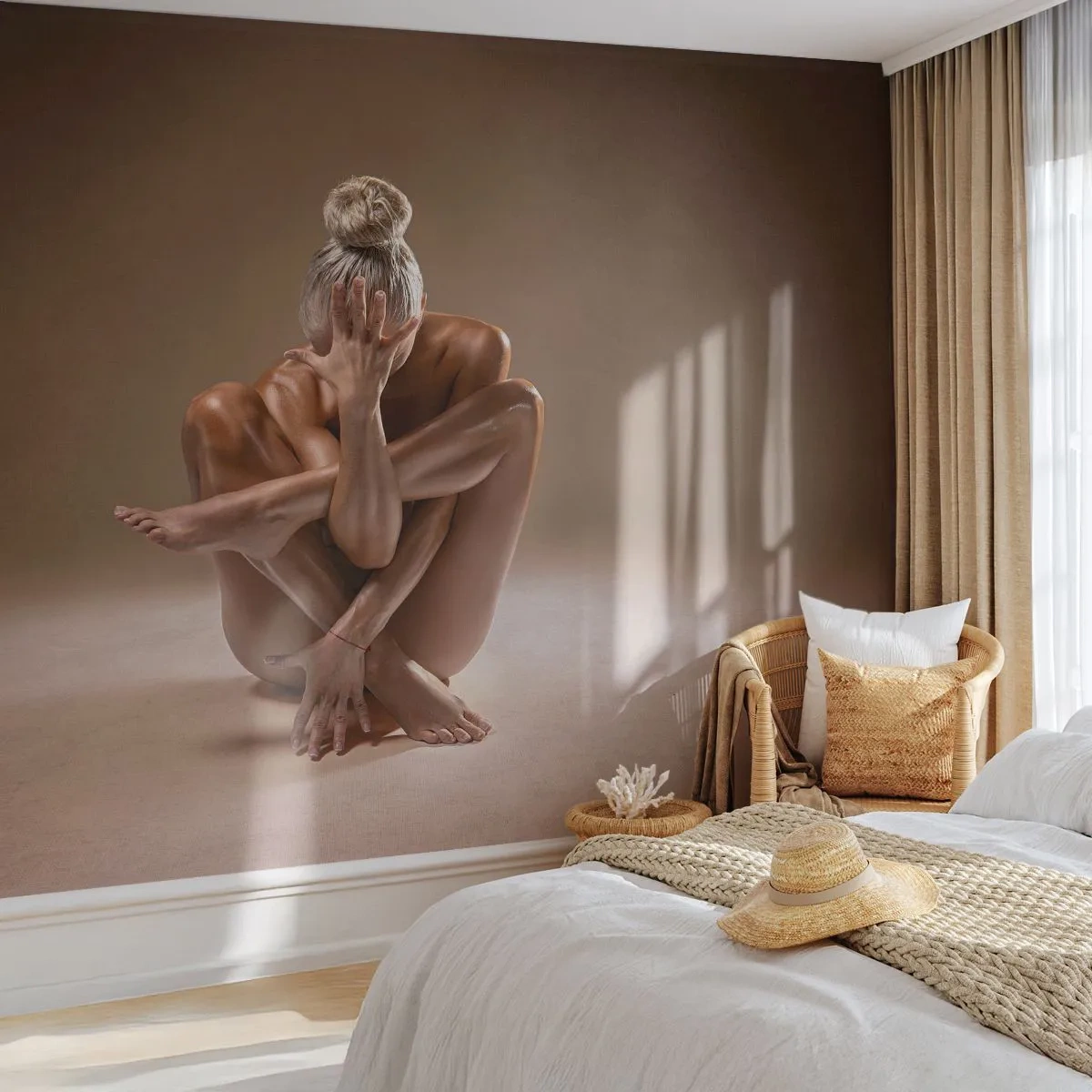 Tapet Standard Eco - Unitatea trupului și a spiritului - Corp, Femeie, Model - 200x140 cm