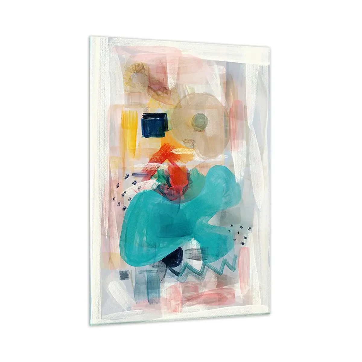 Tablou pe sticlă - Joc plin de culoare - 50x70 cm