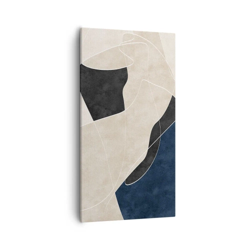 Tablou pe pânză - Compoziție abstractă - contrast de culori - 55x100 cm