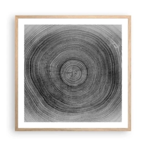 Poster în ramă de stejar deschis - Un semn al vremurilor - 60x60 cm