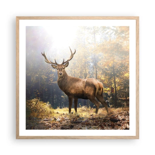 Poster în ramă de stejar deschis - Măreție calmă - 60x60 cm
