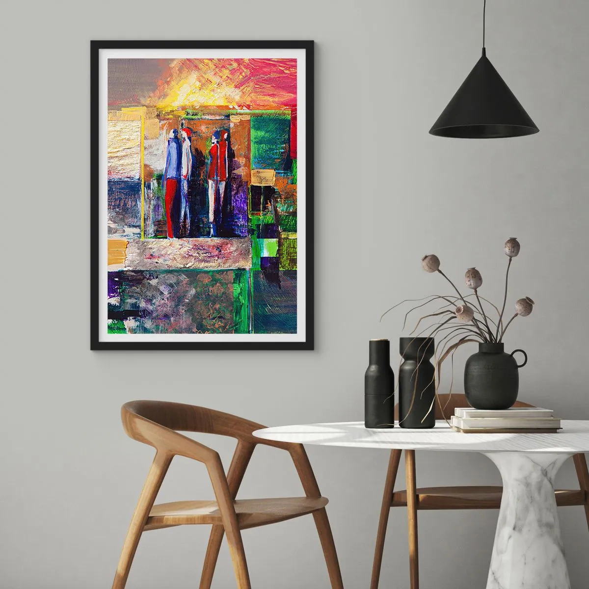 Poster în ramă neagră - Relații și emoții - 30x40 cm