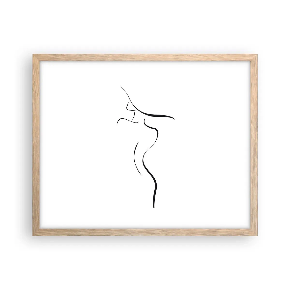 Poster în ramă de stejar deschis - E insesizabilă ca un val - 50x40 cm