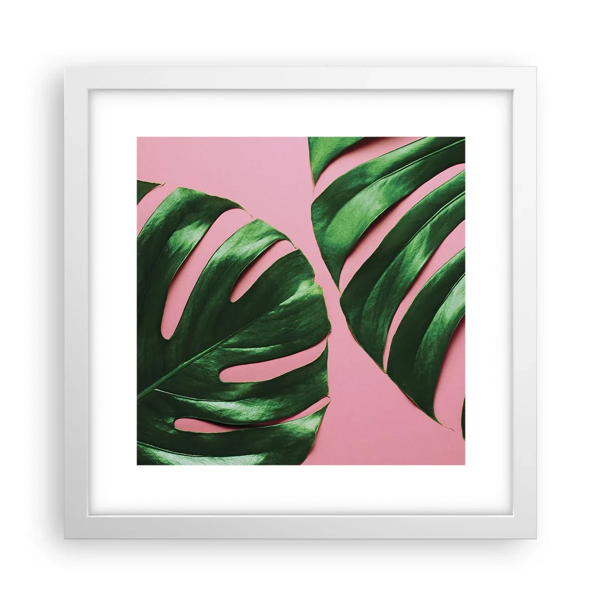 Poster în ramă albă - Întâlnire verde - 30x30 cm